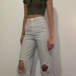 size 26 PacSun Eco Gray Ripped ‘90s Boyfriend Jeans